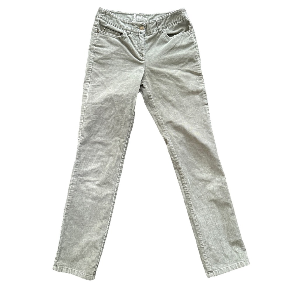 Boden Corduroy Pants Women 2P Petite Straight Leg Sage Green Cords 25x28